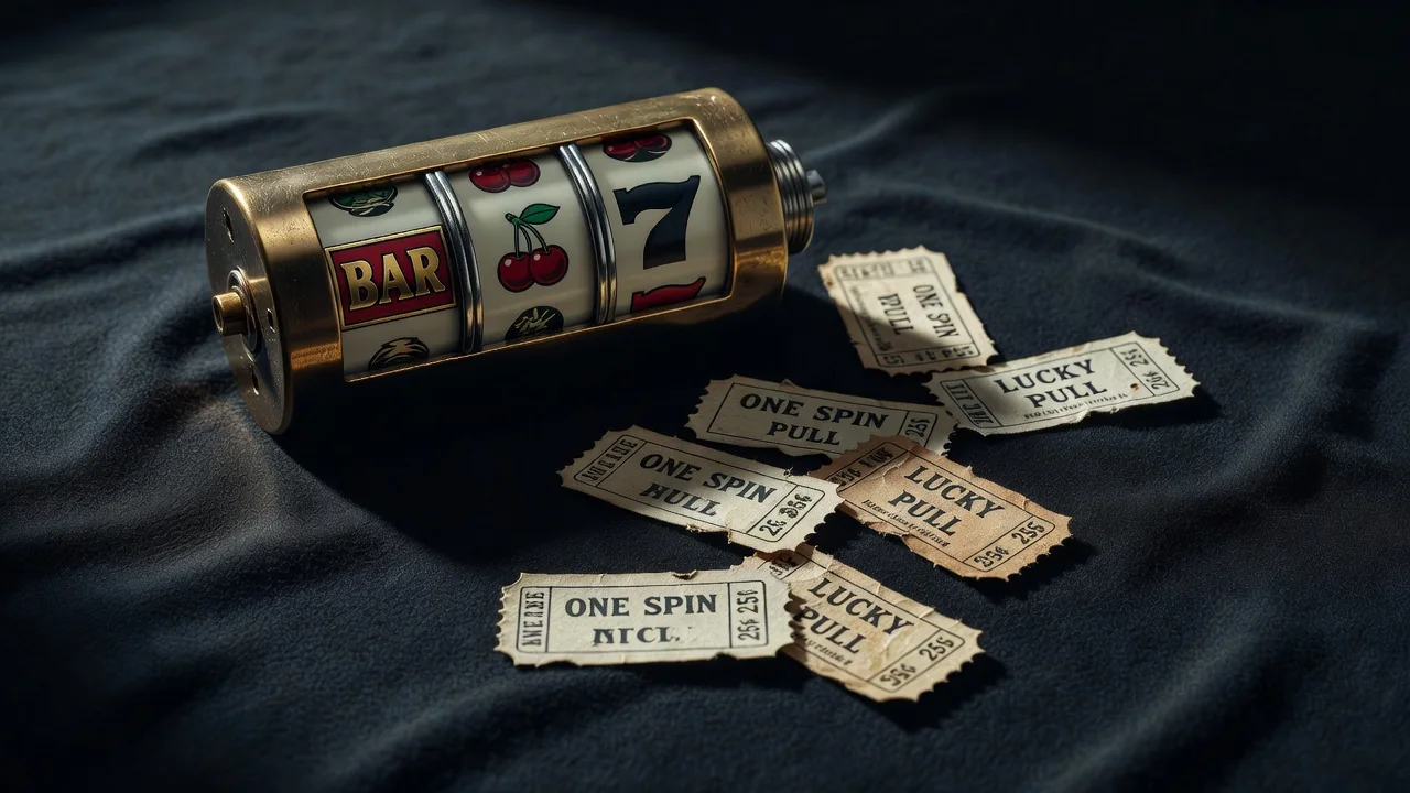 Azur Casino free spins tickets next to a slot reel